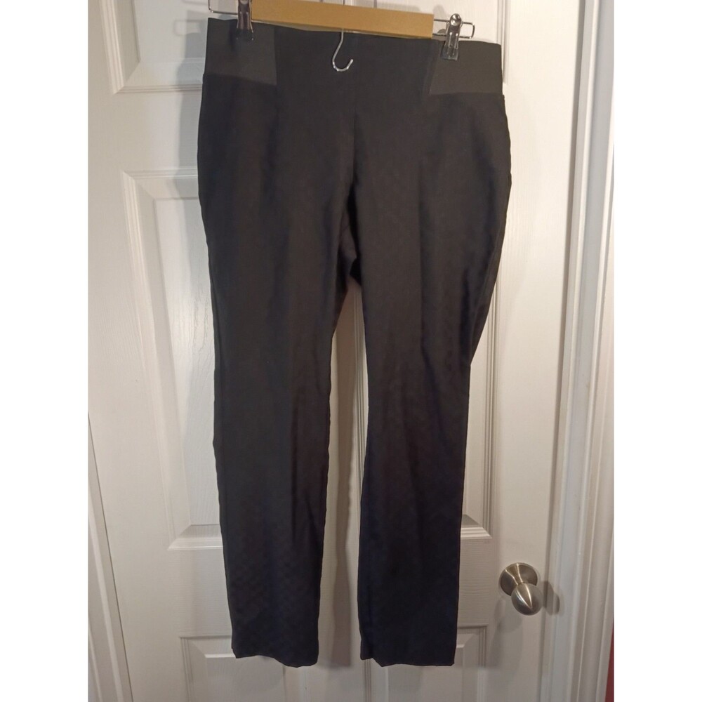Soho Leggings Size M Elastic Waist Black Stretch Checker Pattern